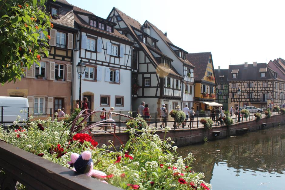 Sheila by the river in Colmar