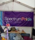 Katie at the Spectrum Pride stall